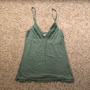 Hollister baby tank top. Green in color, extra small.